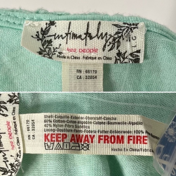 NEW! Free People Daydream Mint Bodycon Slip Dress Size L - Picture 11 of 12